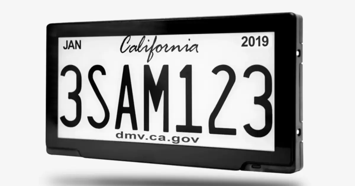 Digital License Plate California?